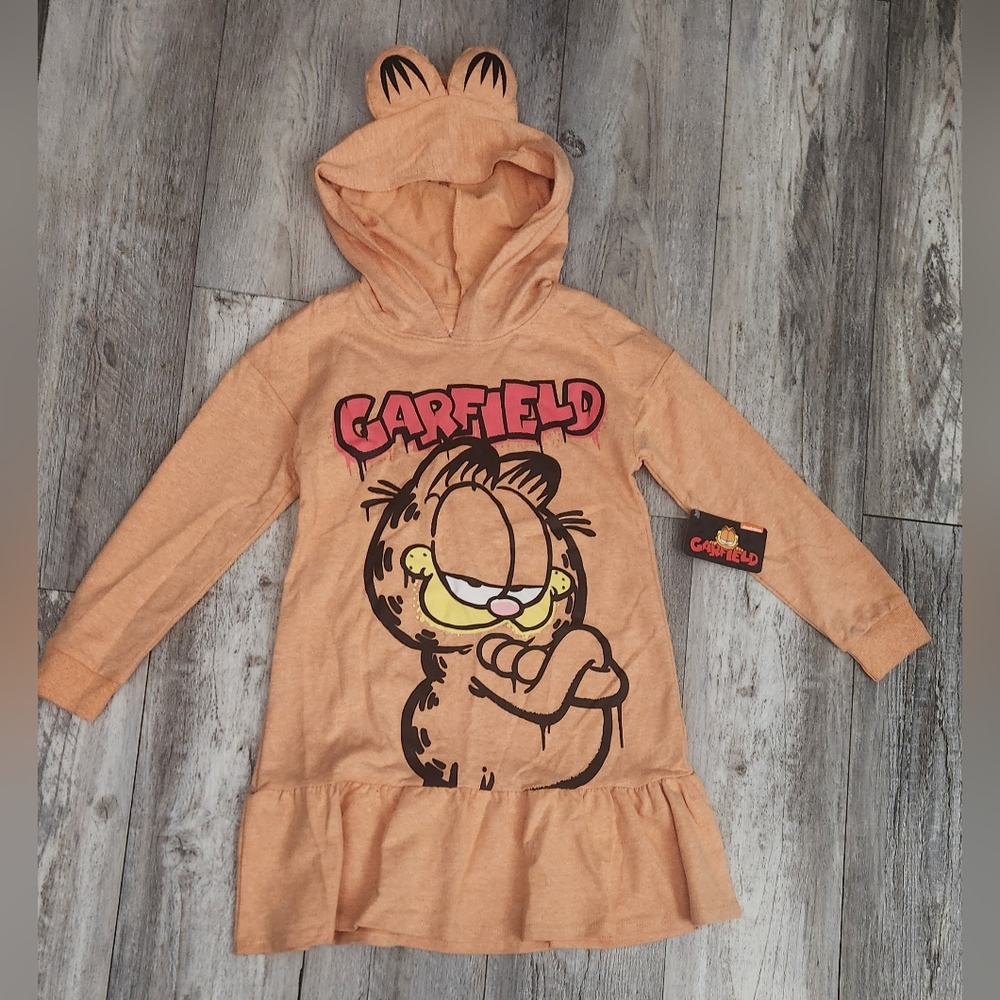 Garfield Girls Hooded Long Sleeve Cosplay Dress